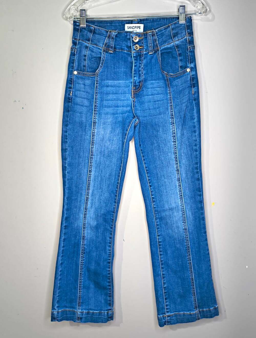 SANDPIPER Women's Petite 8P High Rise Bootcut Blue Stretch Denim Jeans